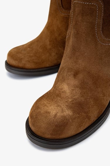  Valmenti Kadın Hakiki Deri Tütün Süet Casual Bot