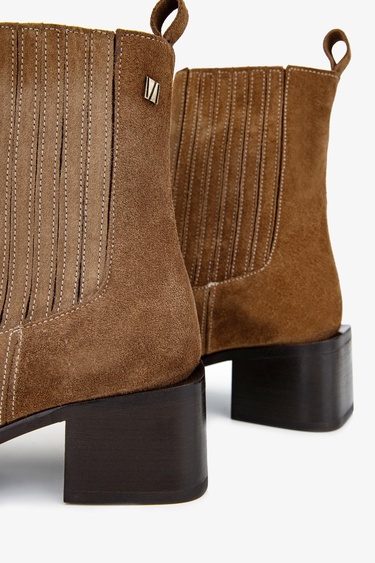  Valmenti Kadın Hakiki Deri Tütün Süet Casual Bot