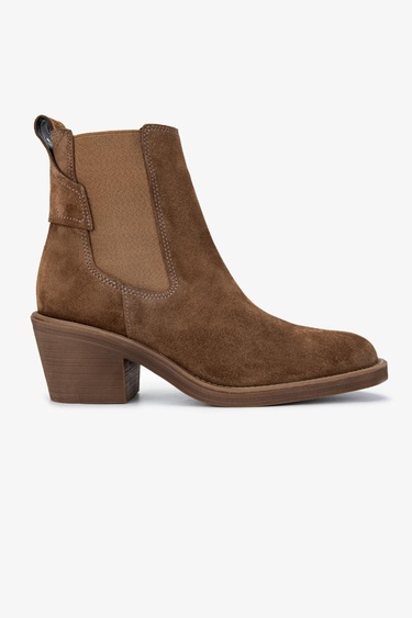  Valmenti Kadın Hakiki Deri Tütün Süet Casual Bot