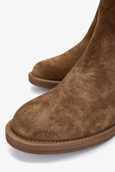  Valmenti Kadın Hakiki Deri Tütün Süet Casual Bot