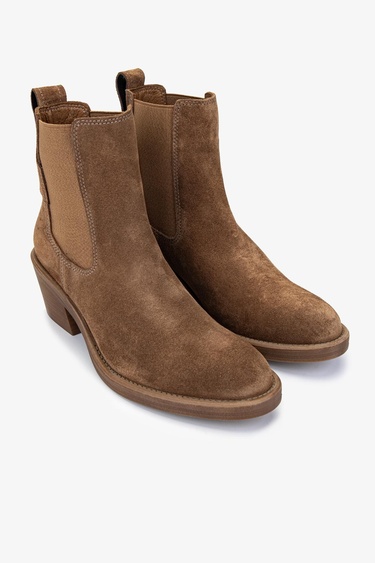  Valmenti Kadın Hakiki Deri Tütün Süet Casual Bot