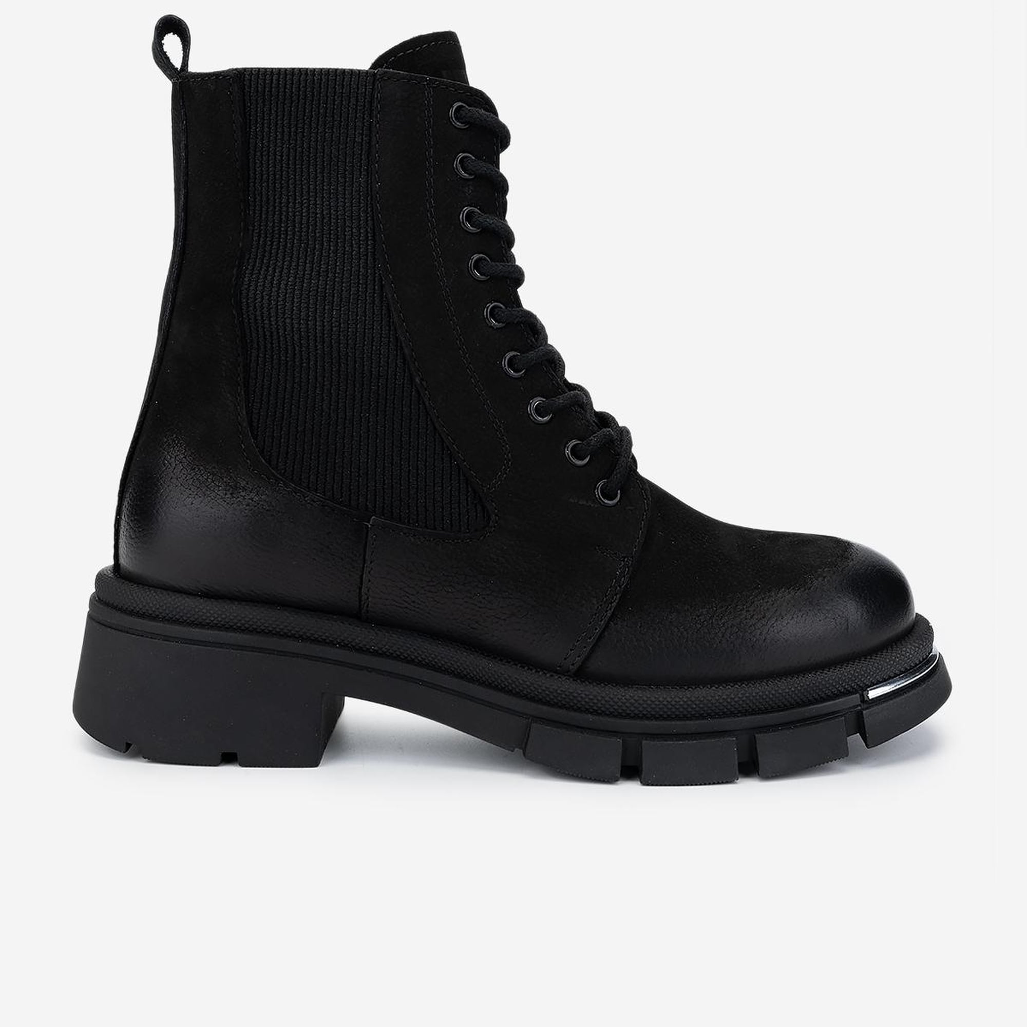 Valmenti Kadın Hakiki Deri Siyah Nubuk Casual Bot