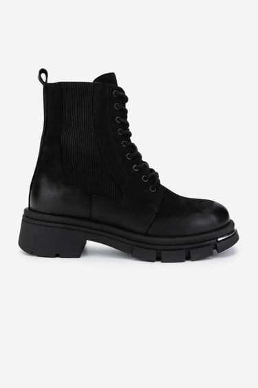  Valmenti Kadın Hakiki Deri Siyah Nubuk Casual Bot