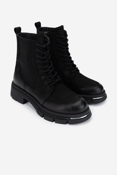  Valmenti Kadın Hakiki Deri Siyah Nubuk Casual Bot