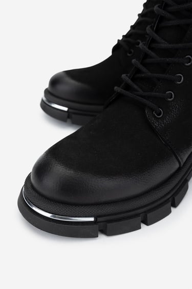  Valmenti Kadın Hakiki Deri Siyah Nubuk Casual Bot