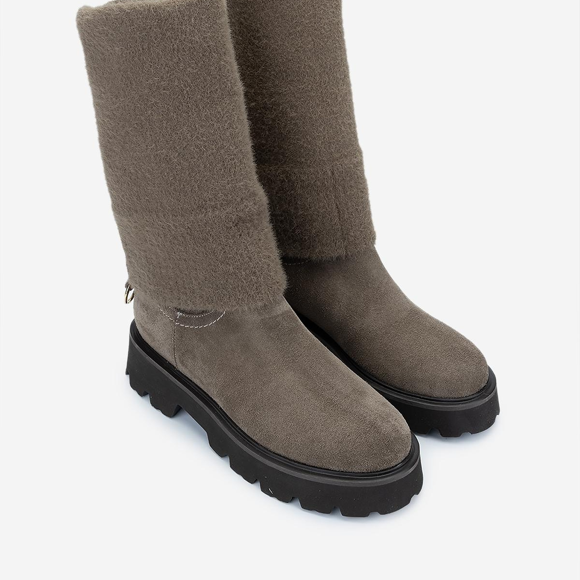 Valmenti Kadın . Vizon Süet Casual Bot