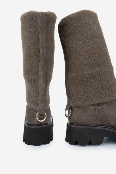  Valmenti Kadın . Vizon Süet Casual Bot