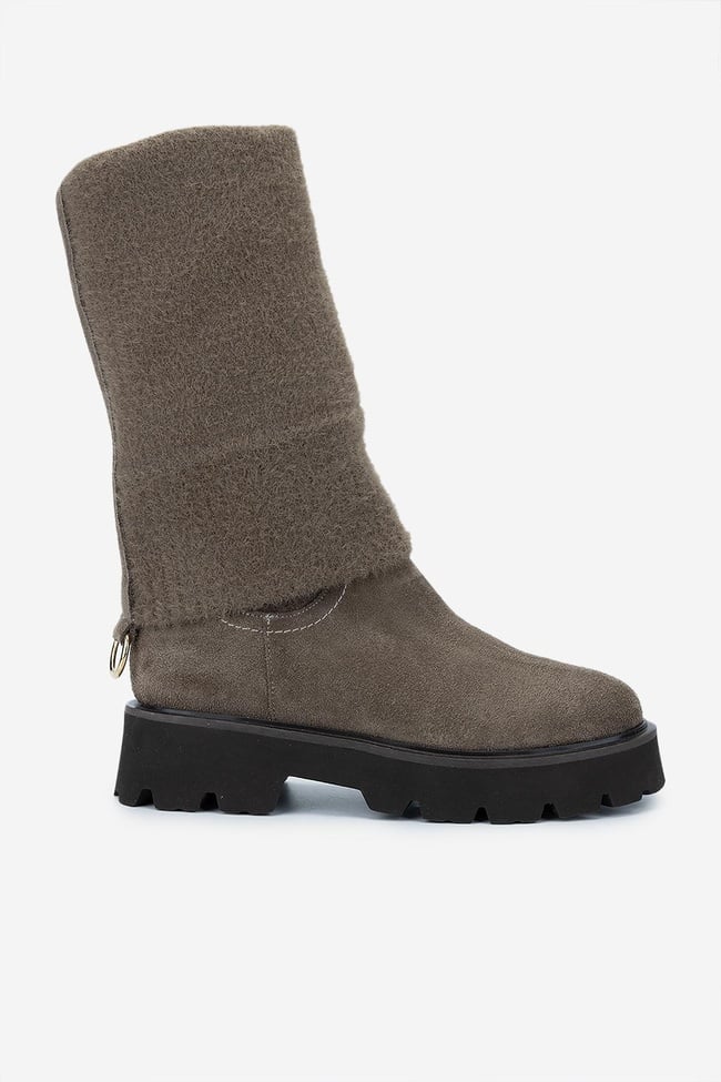  Valmenti Kadın . Vizon Süet Casual Bot