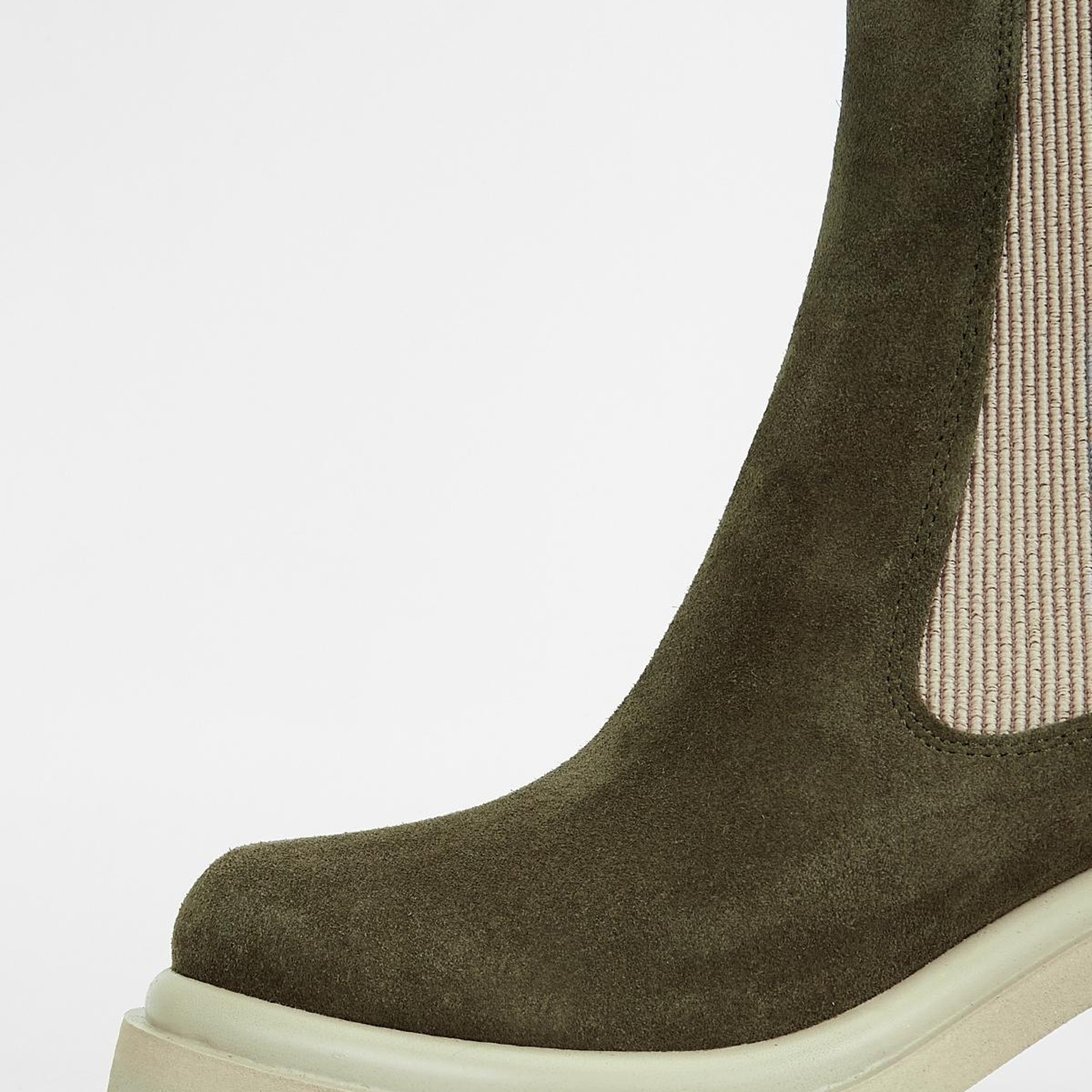 Valmenti Kadın Haki Süet Hakiki Deri Casual Bot