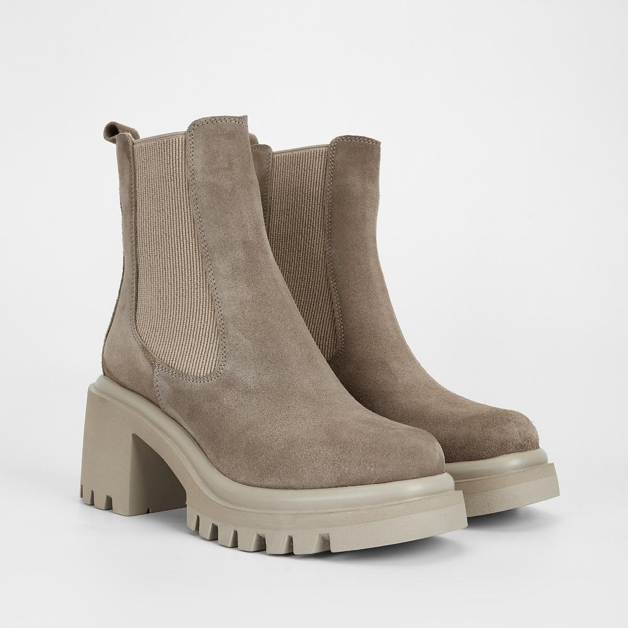 Valmenti Kadın Bej Süet Hakiki Deri Casual Bot