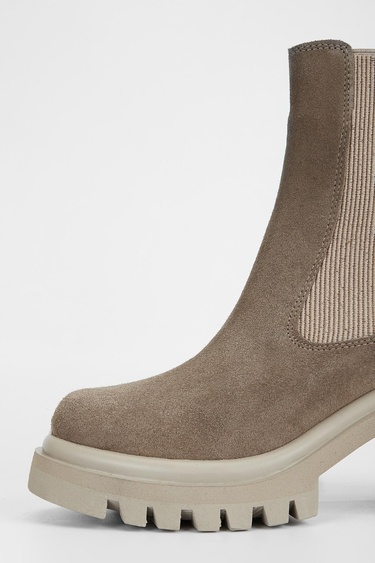  Valmenti Kadın Bej Süet Hakiki Deri Casual Bot