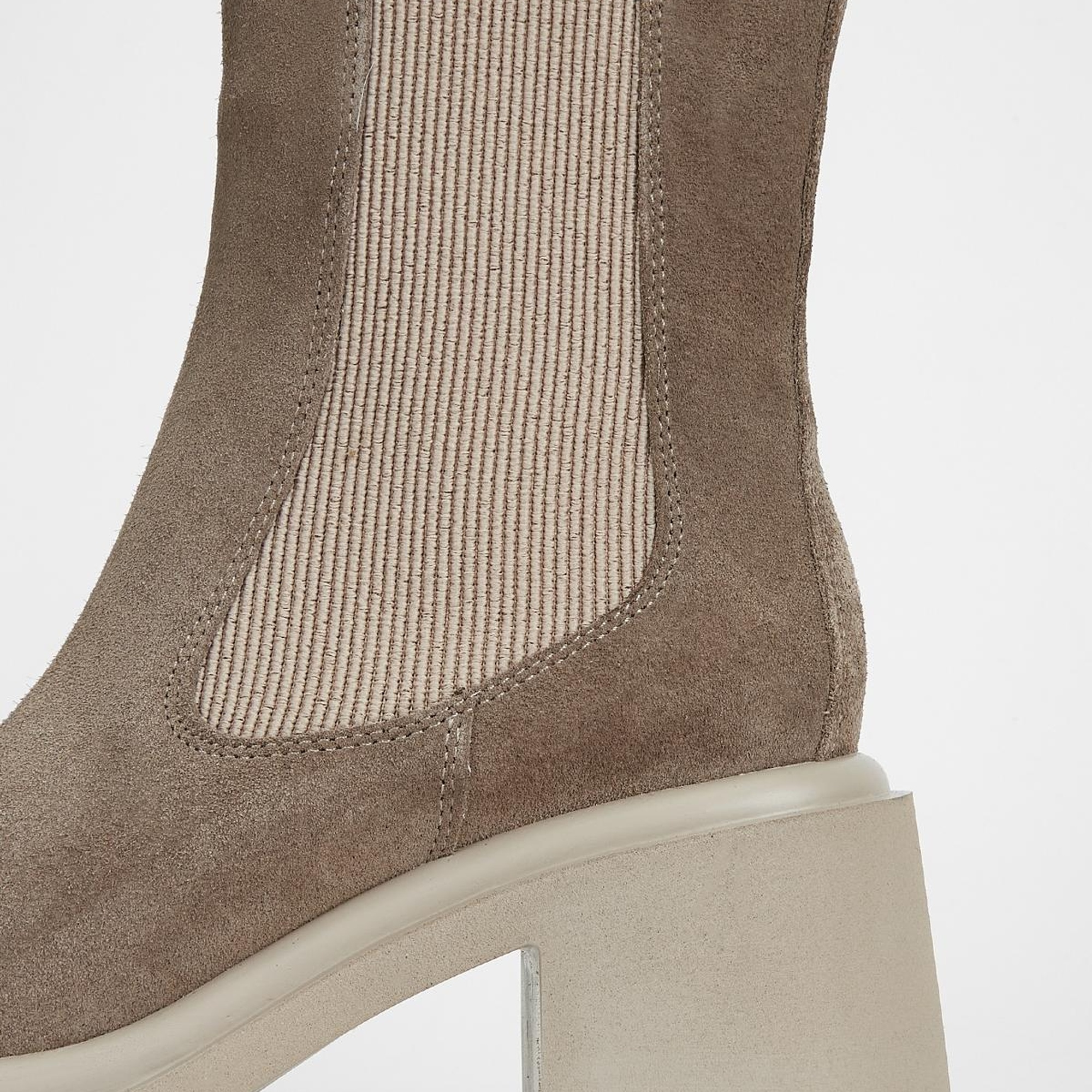 Valmenti Kadın Bej Süet Hakiki Deri Casual Bot