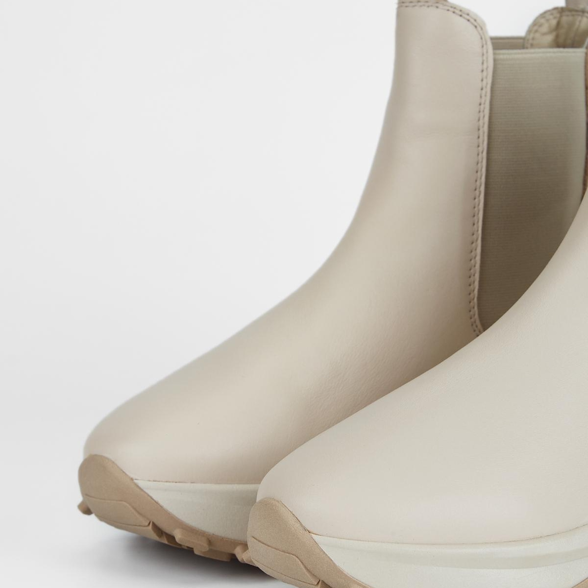 Valmenti Kadın Bej Hakiki Deri Casual Bot