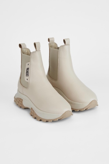  Valmenti Kadın Bej Hakiki Deri Casual Bot