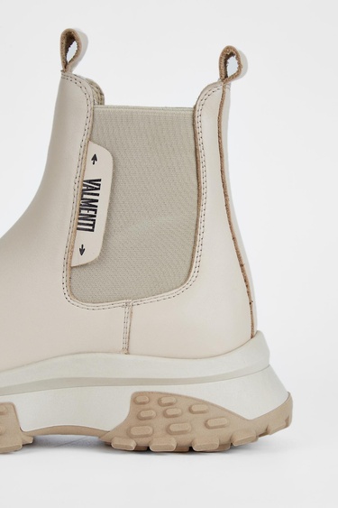  Valmenti Kadın Bej Hakiki Deri Casual Bot