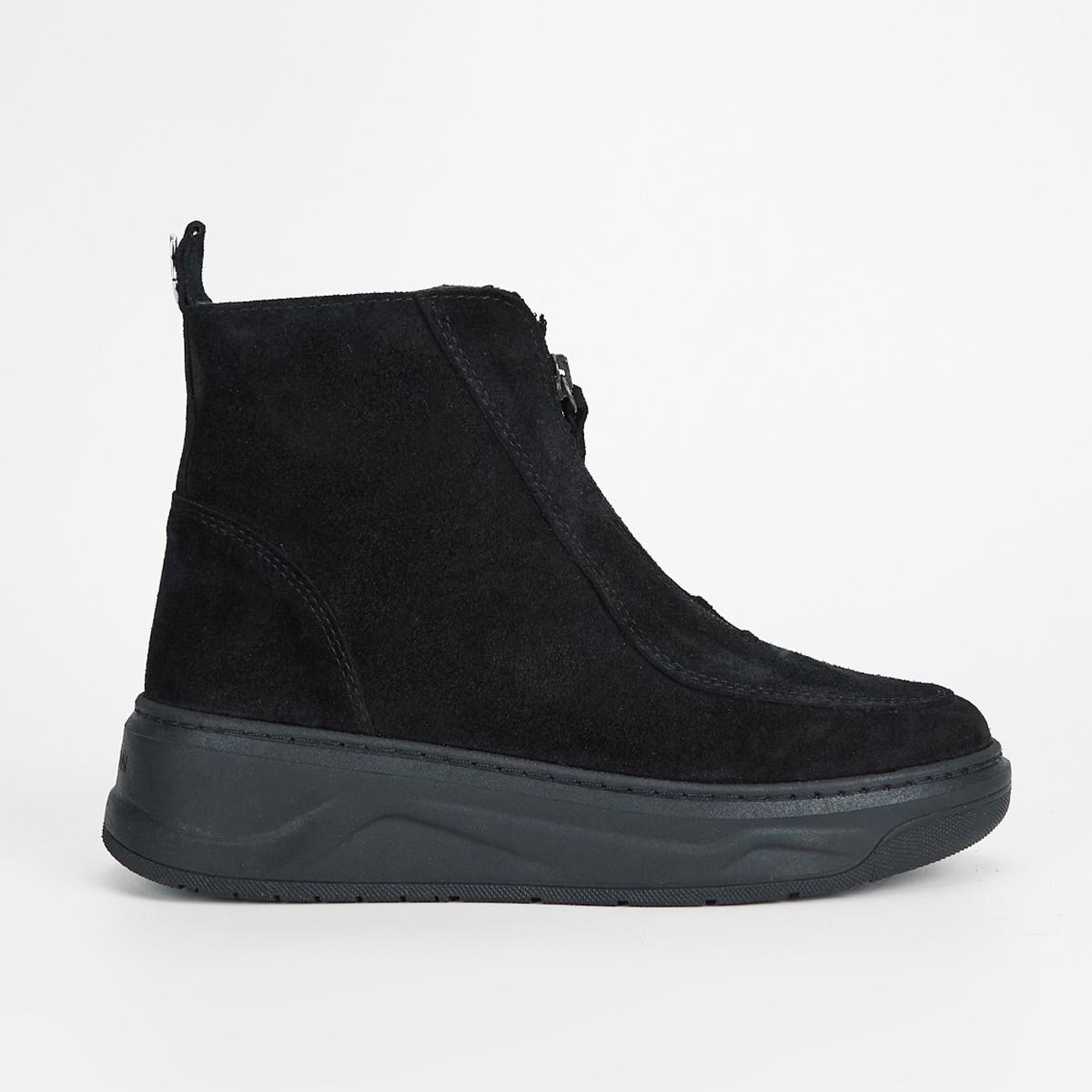 Valmenti Kadın Siyah Süet Hakiki Deri Casual Bot