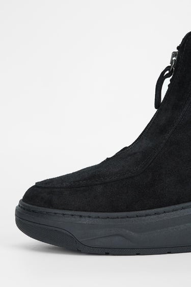  Valmenti Kadın Siyah Süet Hakiki Deri Casual Bot