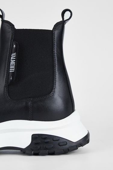  Valmenti Kadın Siyah Hakiki Deri Casual Bot