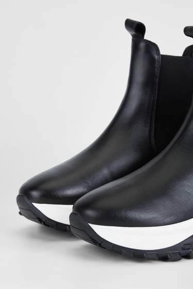  Valmenti Kadın Siyah Hakiki Deri Casual Bot