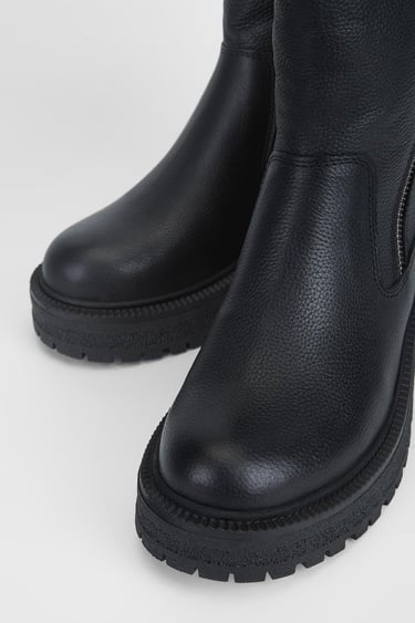  Valmenti Anya Kadın Siyah Floter Hakiki Deri Casual Bot