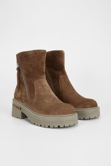 Valmenti Anya Kadın Taba Süet Hakiki Deri Casual Bot