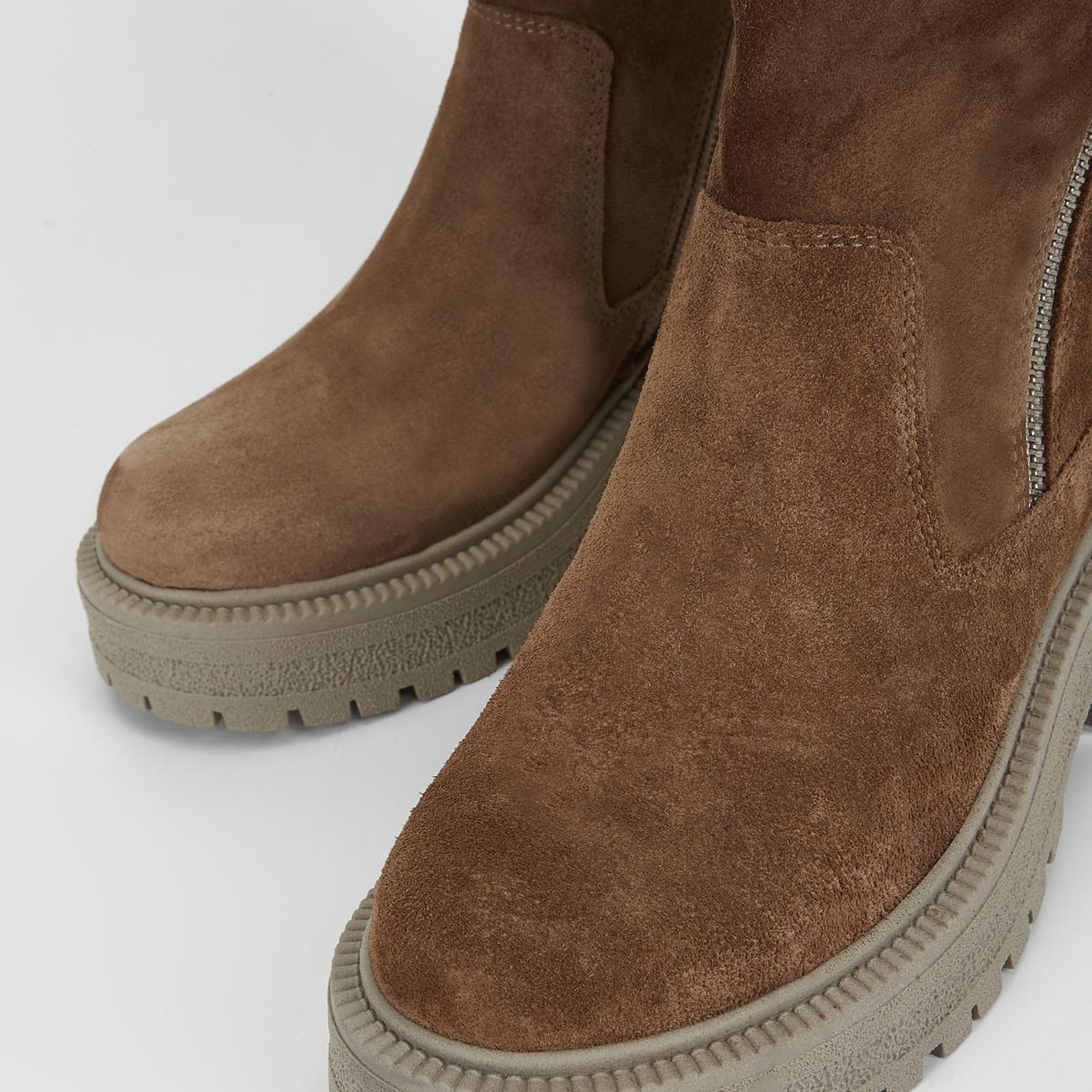 Valmenti Anya Kadın Taba Süet Hakiki Deri Casual Bot