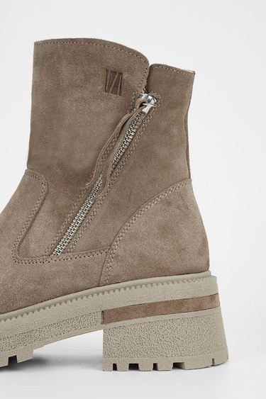  Valmenti Anya Kadın Bej Süet Hakiki Deri Casual Bot