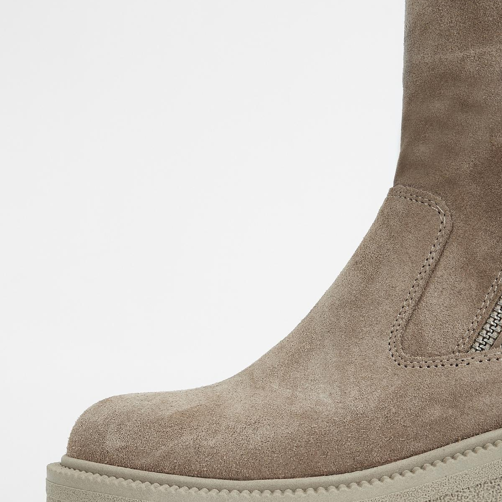 Valmenti Anya Kadın Bej Süet Hakiki Deri Casual Bot