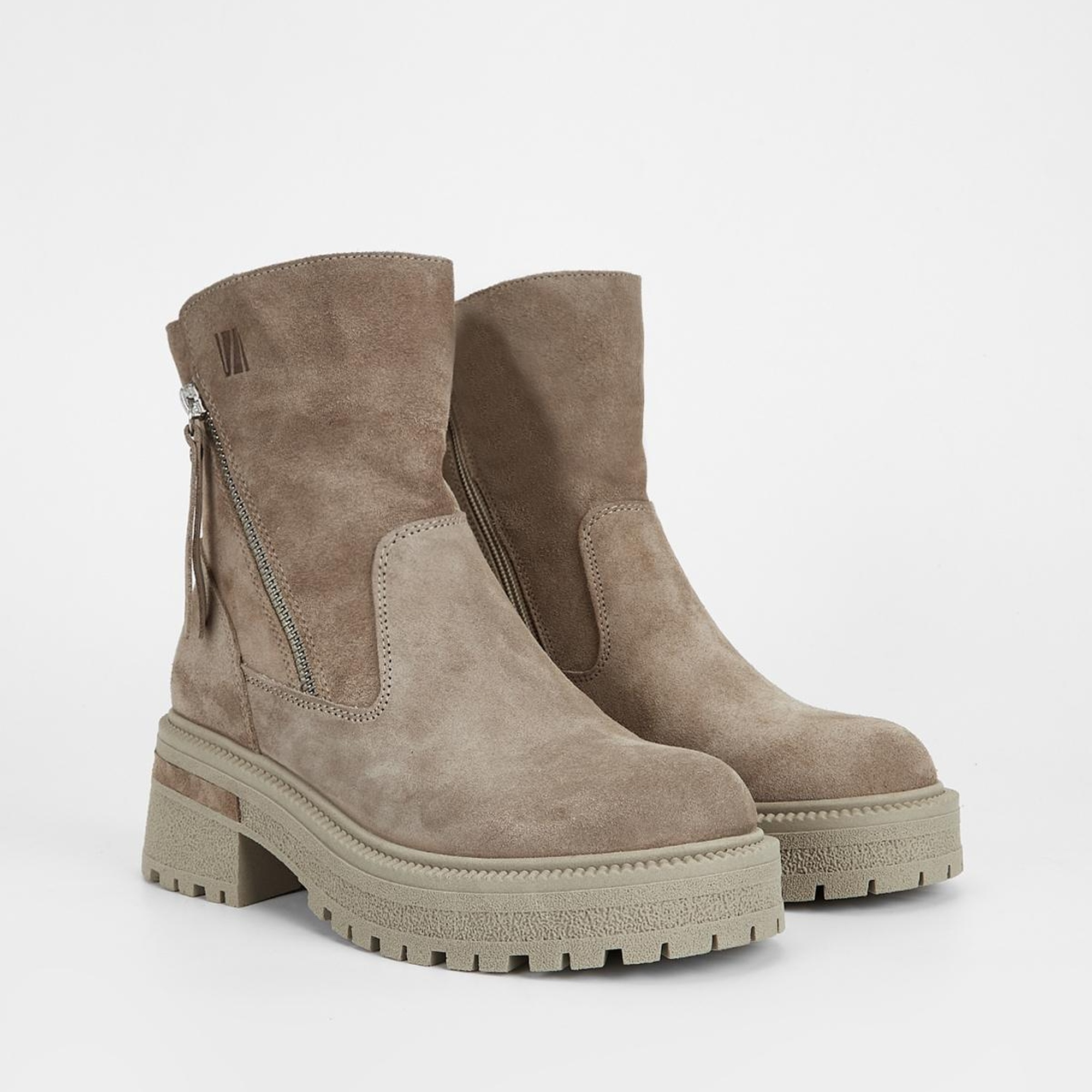 Valmenti Anya Kadın Bej Süet Hakiki Deri Casual Bot