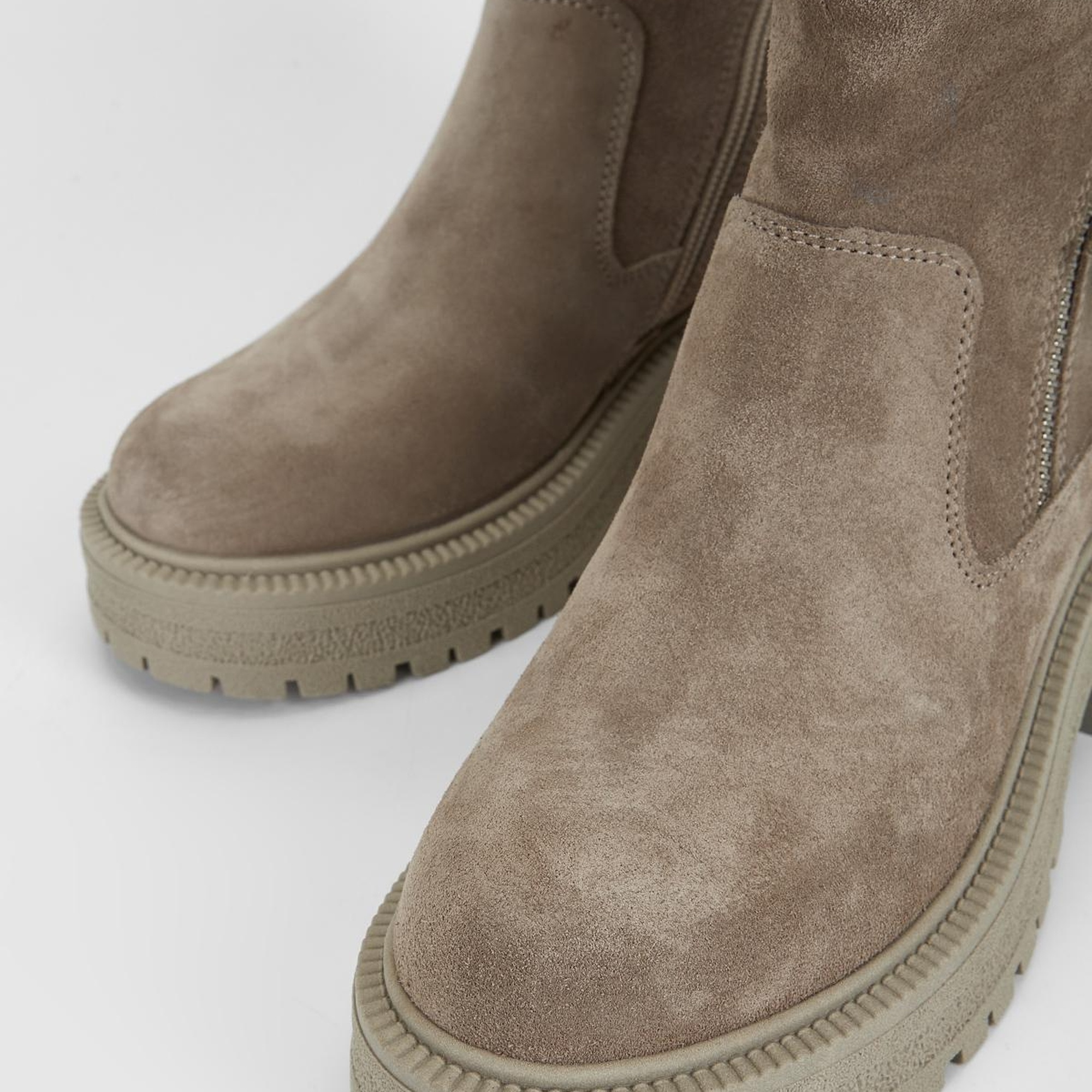 Valmenti Anya Kadın Bej Süet Hakiki Deri Casual Bot