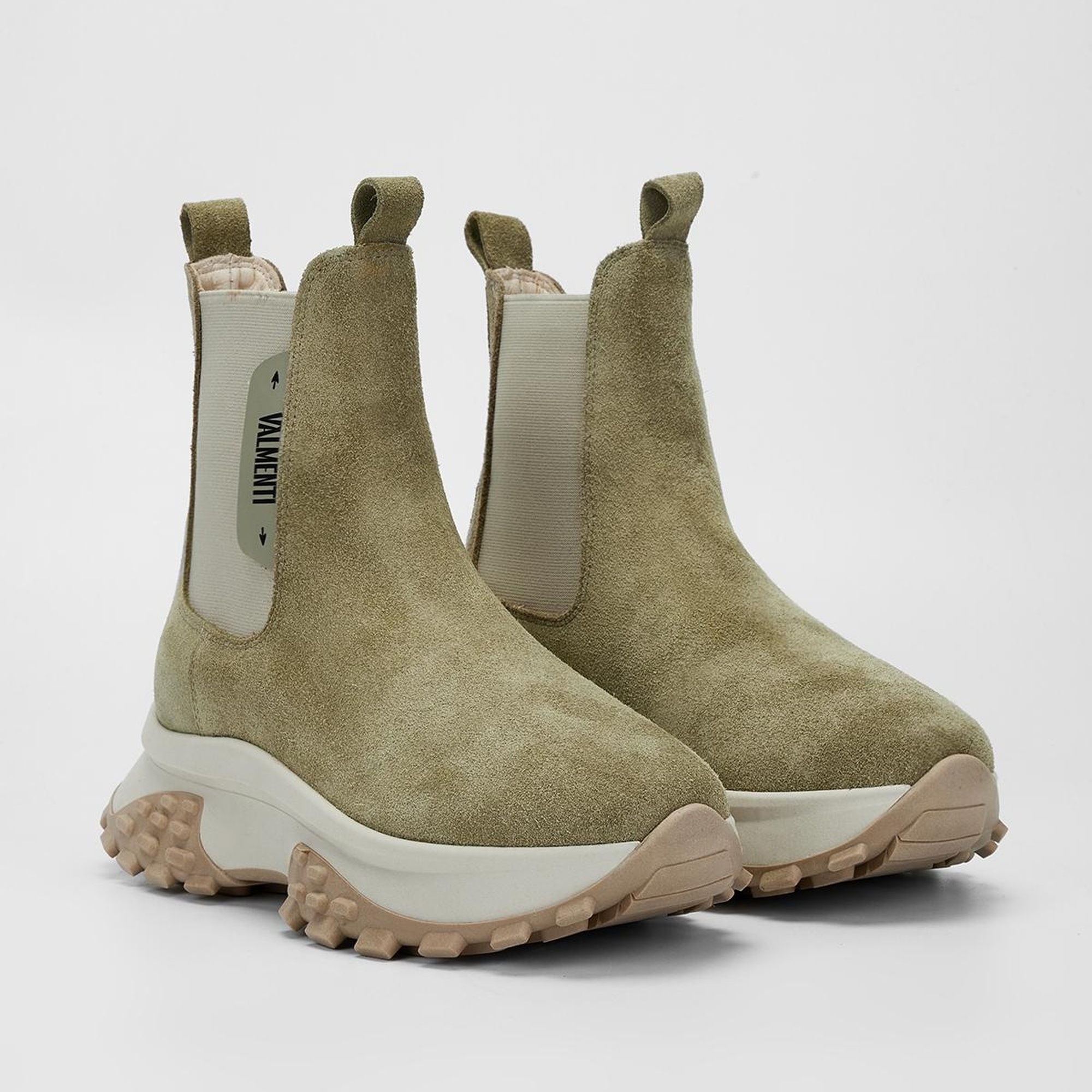 Valmenti Kadın Yeşil Süet Hakiki Deri Casual Bot