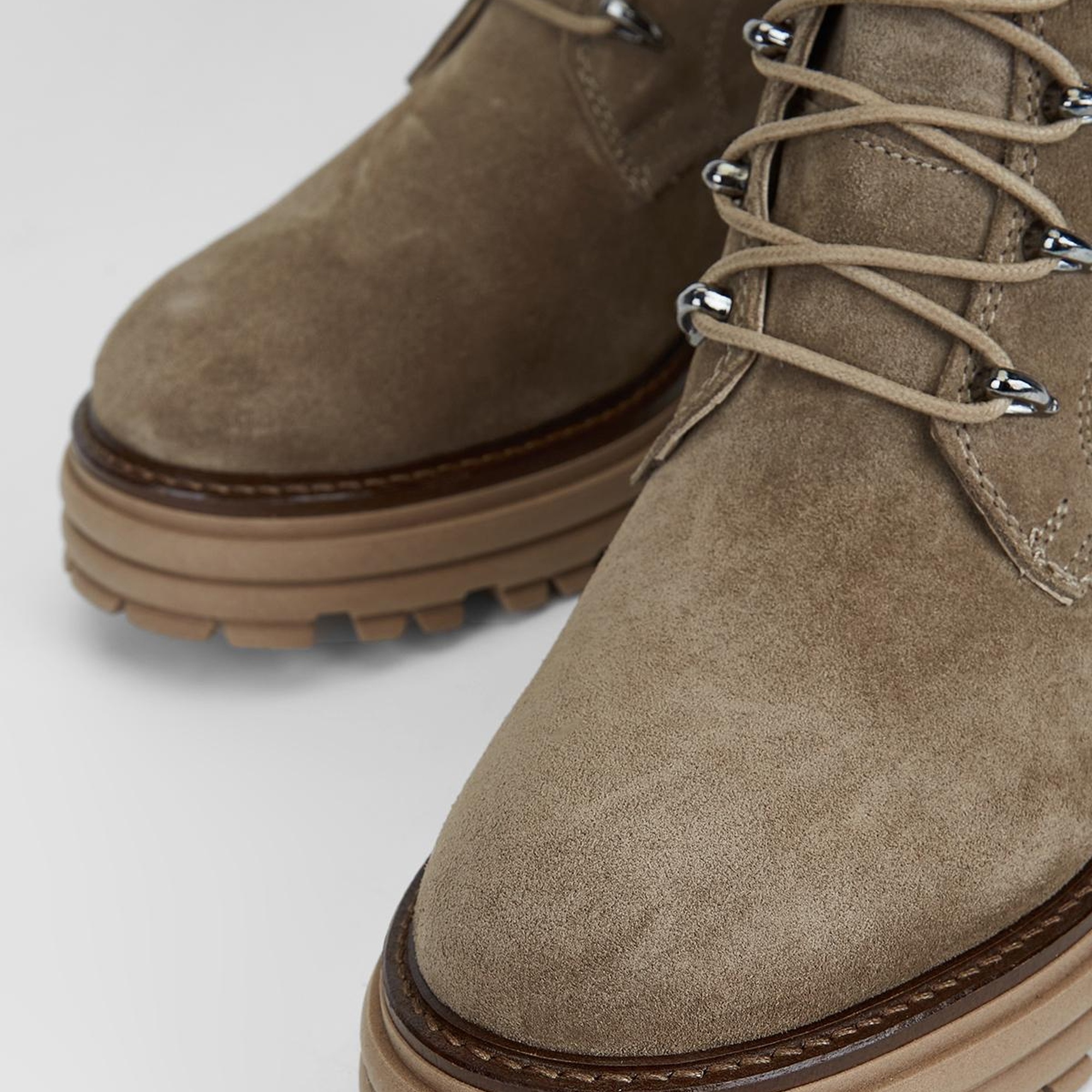 Valmenti Sirius Kadın Bej Süet Hakiki Deri Casual Bot