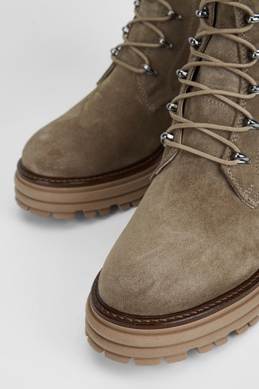  Valmenti Sirius Kadın Bej Süet Hakiki Deri Casual Bot