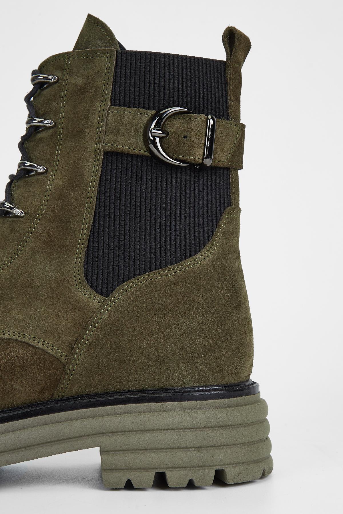 Valmenti Sirius Kadın Haki Süet Hakiki Deri Casual Bot