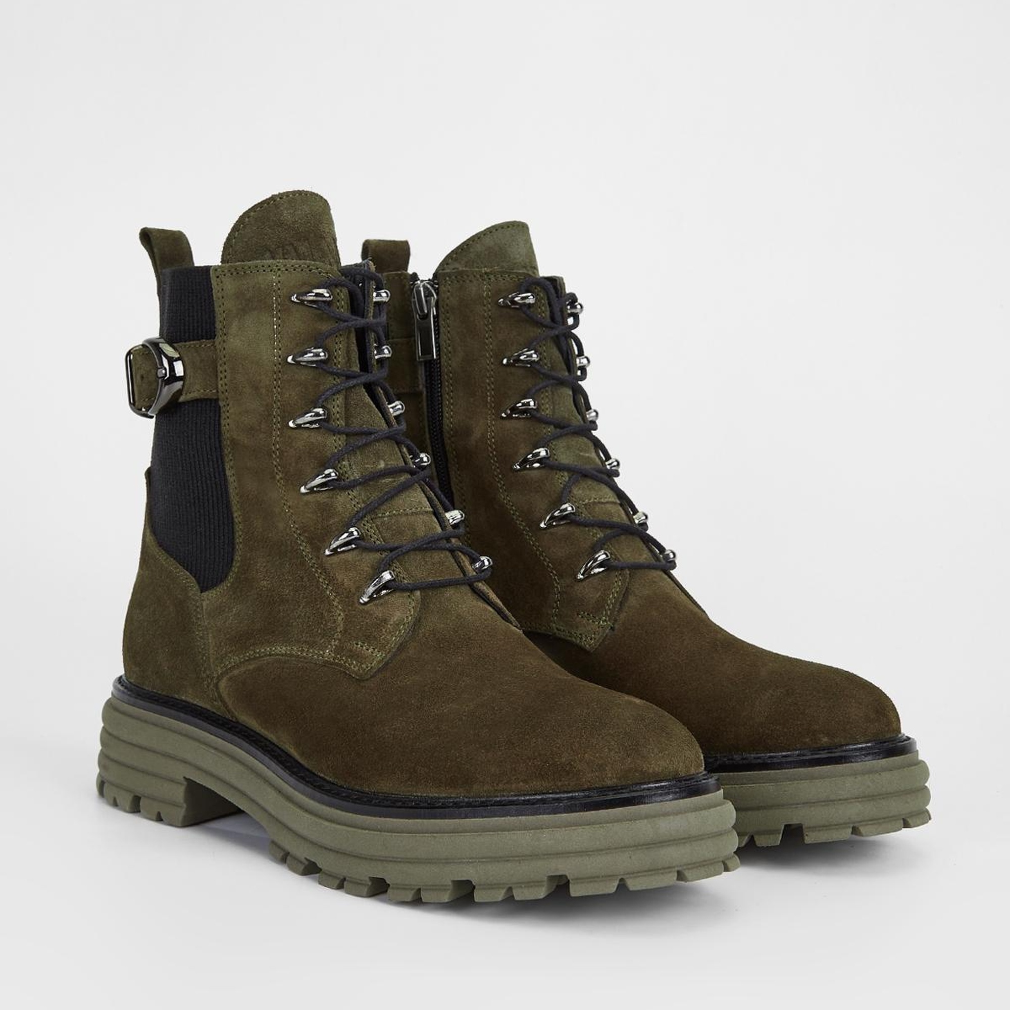 Valmenti Sirius Kadın Haki Süet Hakiki Deri Casual Bot