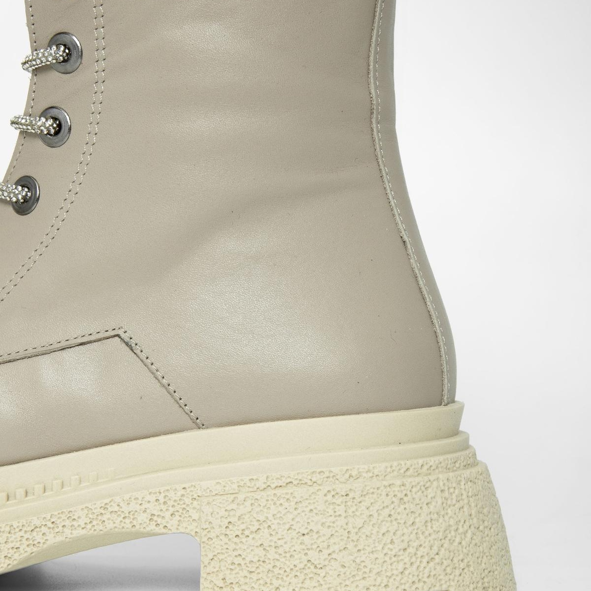 Valmenti Kadın Bej Hakiki Deri Casual Bot