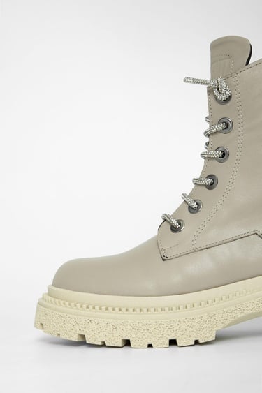  Valmenti Kadın Bej Hakiki Deri Casual Bot