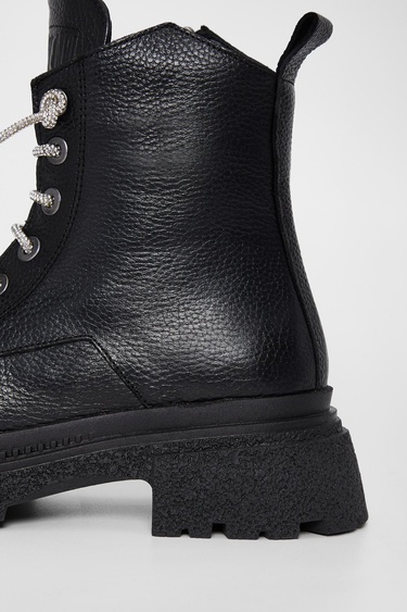  Valmenti Kadın Siyah Hakiki Deri Casual Bot