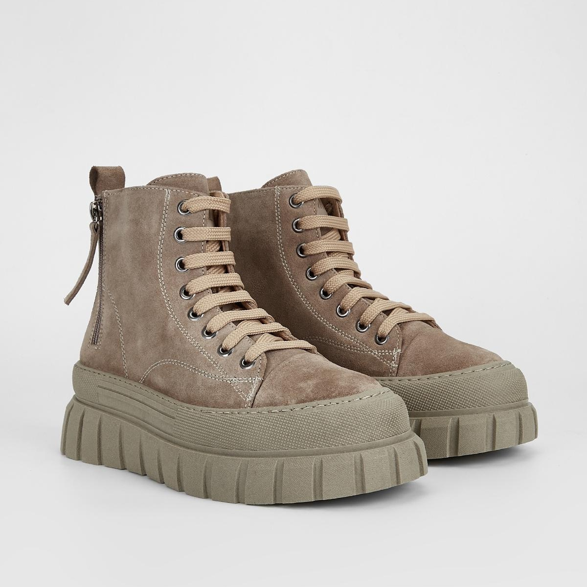 Valmenti Kadın Vizon Süet Hakiki Deri Casual Bot