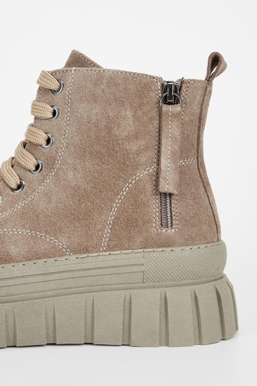  Valmenti Kadın Vizon Süet Hakiki Deri Casual Bot