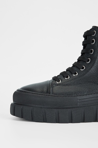  Valmenti Kadın Siyah Floter Hakiki Deri Casual Bot