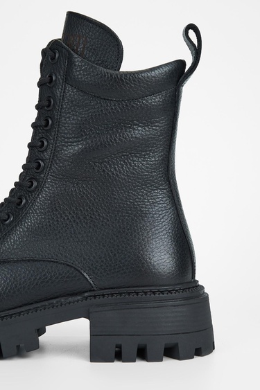  Valmenti Kadın Siyah Floter Hakiki Deri Casual Bot