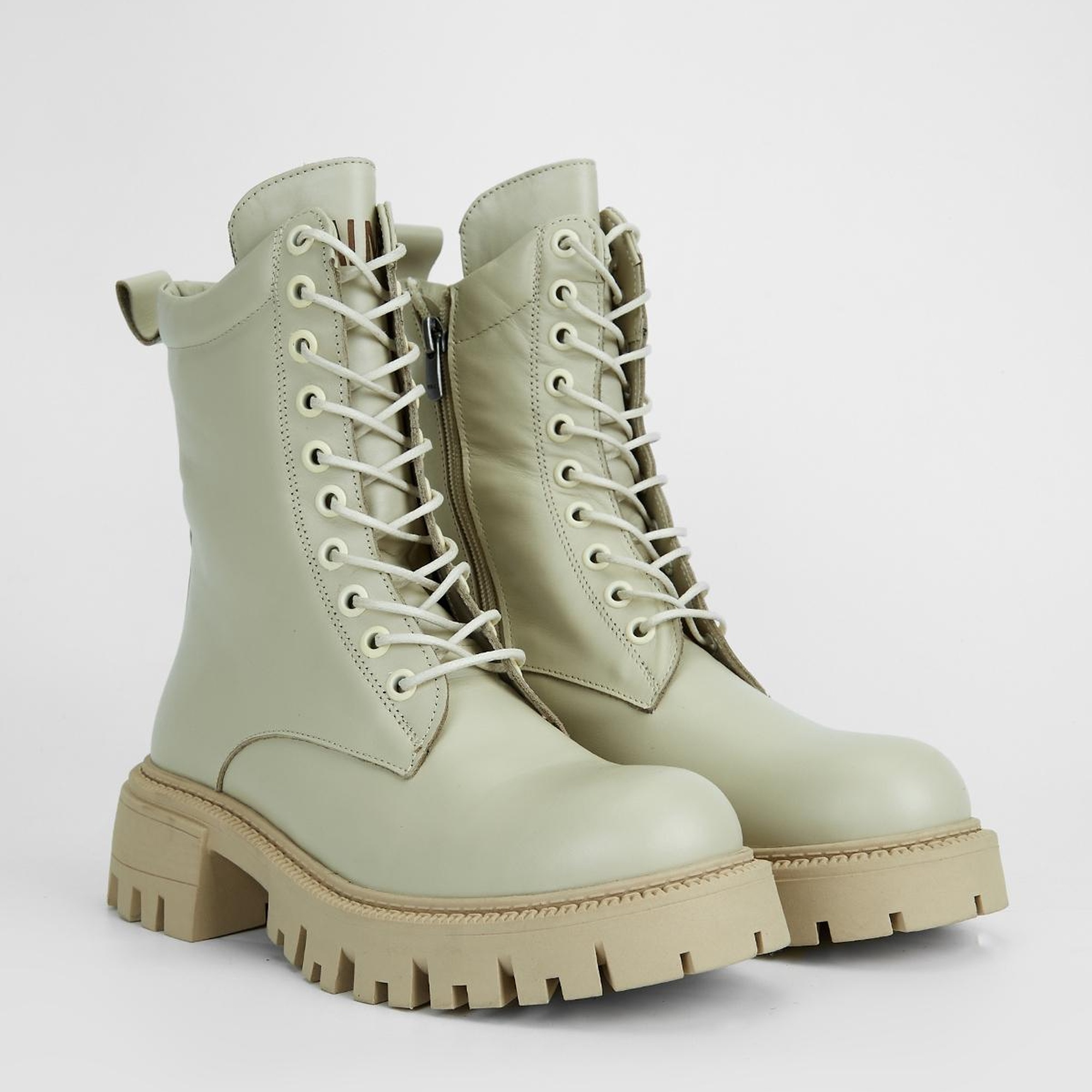 Valmenti Kadın Bej Hakiki Deri Casual Bot