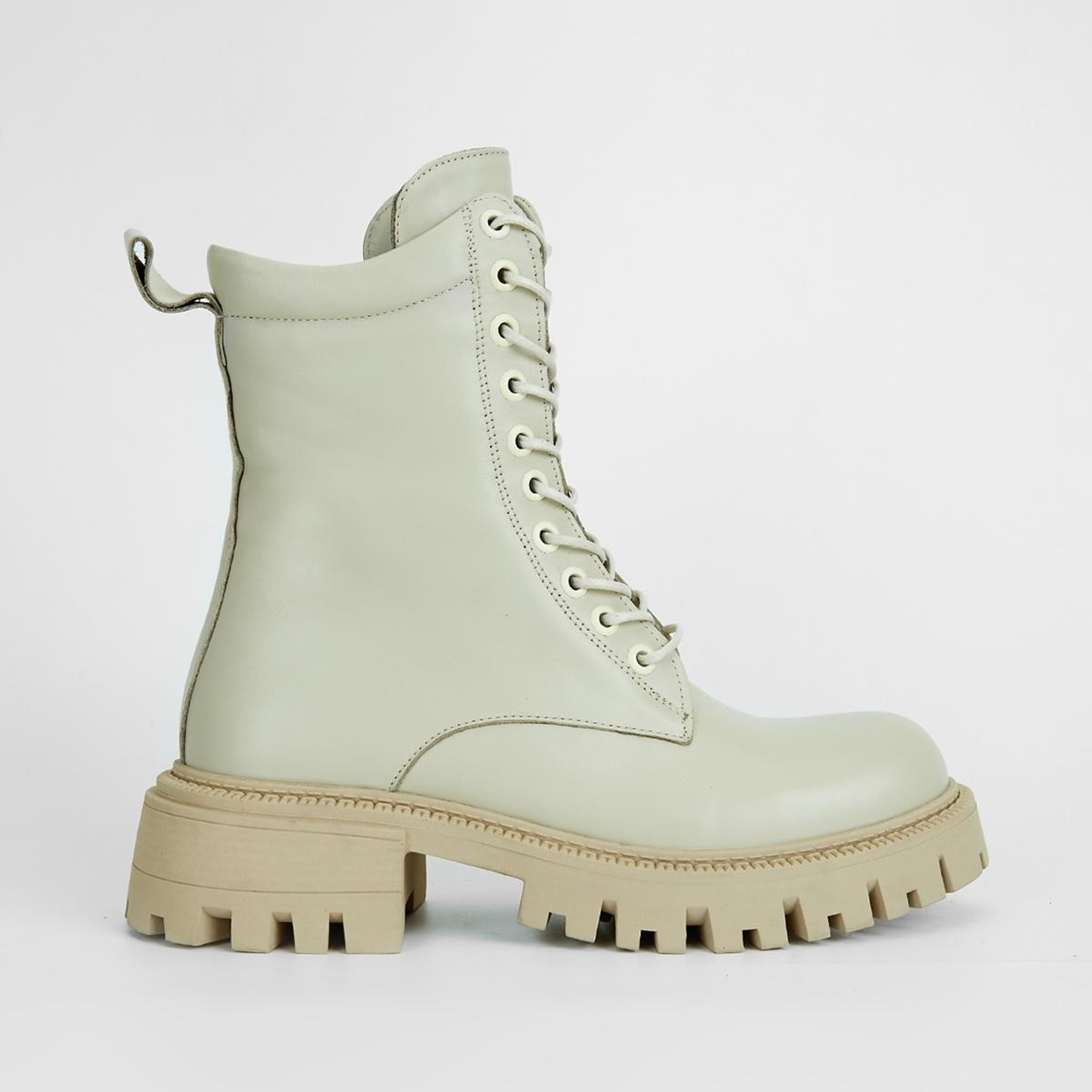 Valmenti Kadın Bej Hakiki Deri Casual Bot