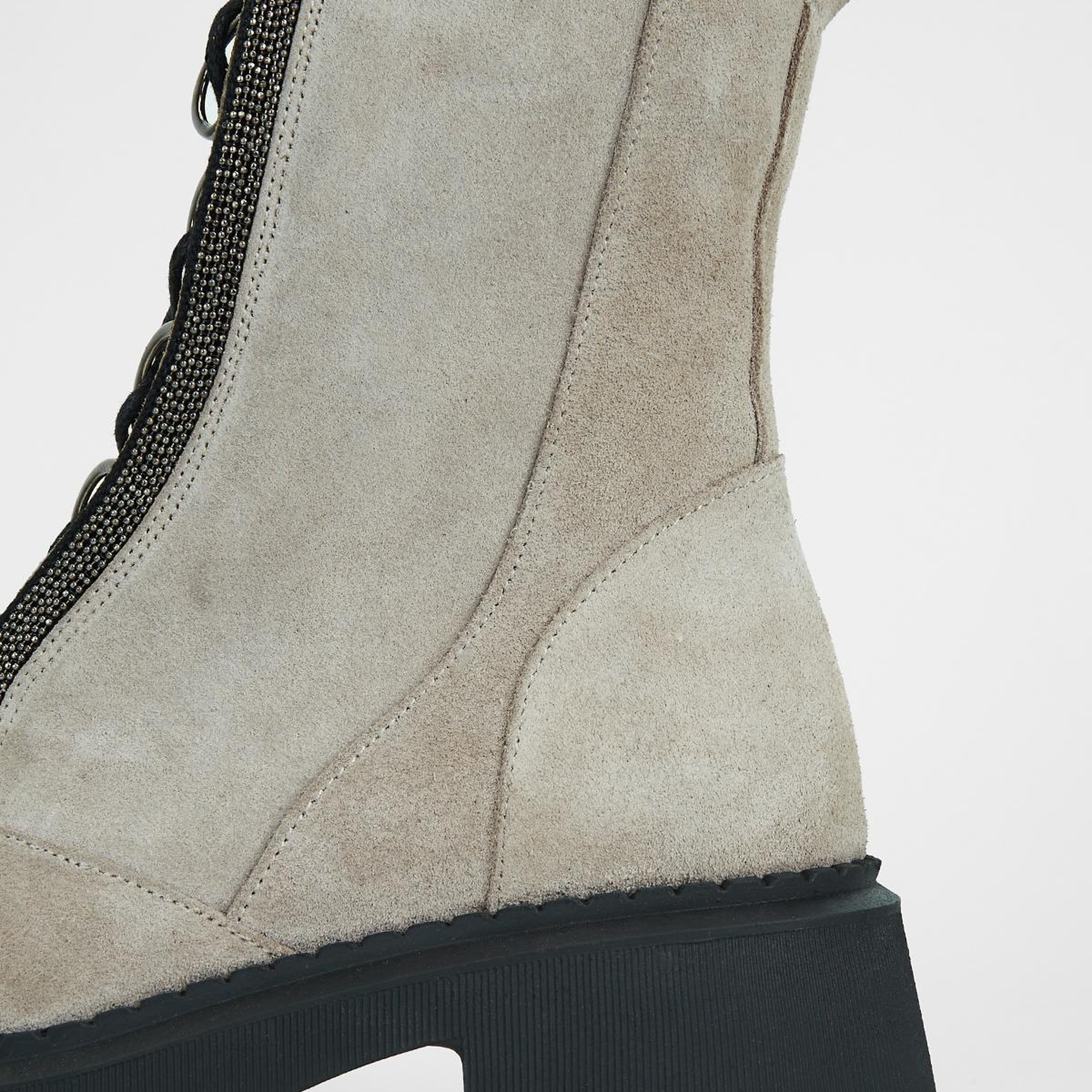 Valmenti Kadın Bej Süet Hakiki Deri Casual Bot