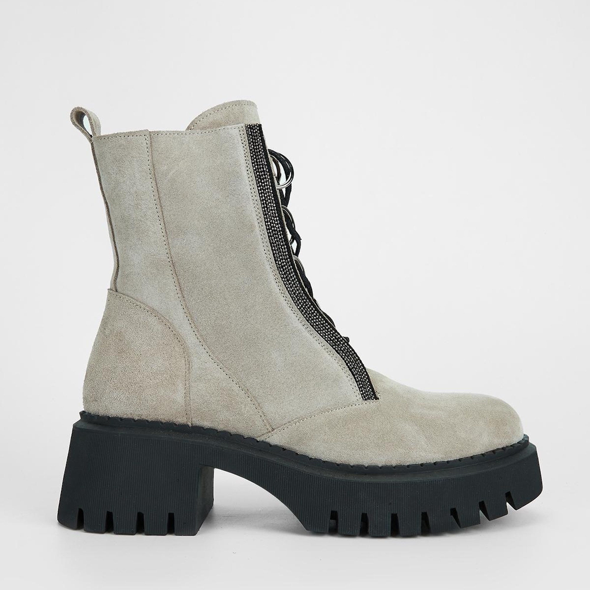 Valmenti Kadın Bej Süet Hakiki Deri Casual Bot