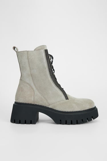  Valmenti Kadın Bej Süet Hakiki Deri Casual Bot