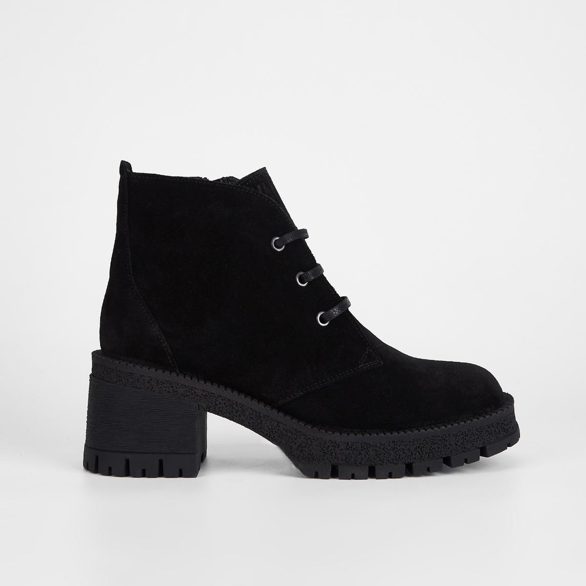 Valmenti Kadın Siyah Süet Hakiki Deri Casual Bot