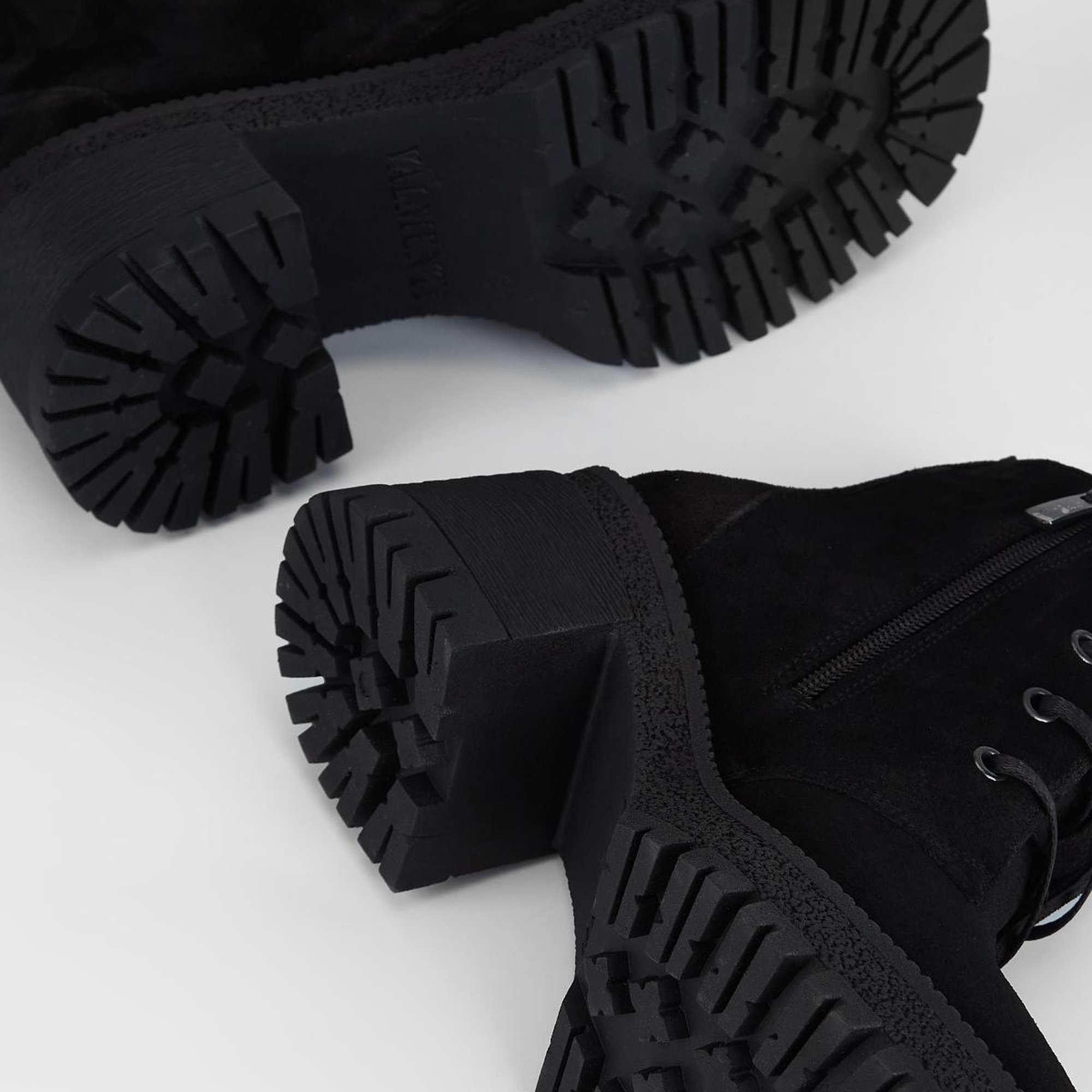 Valmenti Kadın Siyah Süet Hakiki Deri Casual Bot