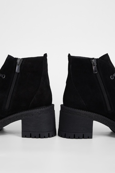  Valmenti Kadın Siyah Süet Hakiki Deri Casual Bot